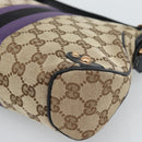 GUCCI GG Canvas Horsebit Shoulder Bag Beige 129699 Auth 188006V-15
