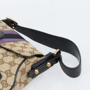 GUCCI GG Canvas Horsebit Shoulder Bag Beige 129699 Auth 188006V-8