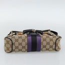 GUCCI GG Canvas Horsebit Shoulder Bag Beige 129699 Auth 188006V-5