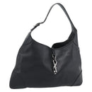 GUCCI Jackie Shoulder Bag Leather Black Auth 188007V-1