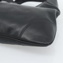 GUCCI Jackie Shoulder Bag Leather Black Auth 188007V-10