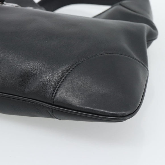 GUCCI Jackie Shoulder Bag Leather Black Auth 188007V