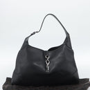 GUCCI Jackie Shoulder Bag Leather Black Auth 188007V-22