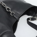 GUCCI Jackie Shoulder Bag Leather Black Auth 188007V-6
