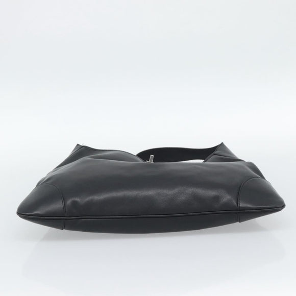 GUCCI Jackie Shoulder Bag Leather Black Auth 188007V