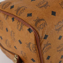 MCM Vicetos Boston Bag Leather Brown Gold Auth 188009-15