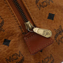 MCM Vicetos Boston Bag Leather Brown Gold Auth 188009-10