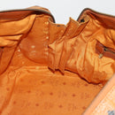MCM Vicetos Boston Bag Leather Brown Gold Auth 188009-19