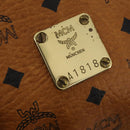 MCM Vicetos Boston Bag Leather Brown Gold Auth 188009-12