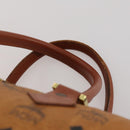 MCM Vicetos Boston Bag Leather Brown Gold Auth 188009-8