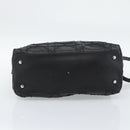 Christian Dior Canage Granville Hand Bag Leather 2way Black Silver Auth 188010V-12