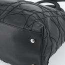 Christian Dior Canage Granville Hand Bag Leather 2way Black Silver Auth 188010V-13