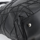 Christian Dior Canage Granville Hand Bag Leather 2way Black Silver Auth 188010V-16