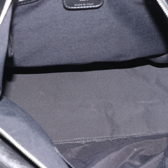 Christian Dior Canage Granville Hand Bag Leather 2way Black Silver Auth 188010V