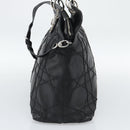 Christian Dior Canage Granville Hand Bag Leather 2way Black Silver Auth 188010V-5