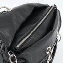 Christian Dior Canage Granville Hand Bag Leather 2way Black Silver Auth 188010V-7