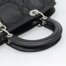Christian Dior Canage Granville Hand Bag Leather 2way Black Silver Auth 188010V-8