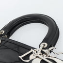 Christian Dior Canage Granville Hand Bag Leather 2way Black Silver Auth 188010V-9