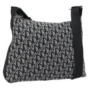 Christian Dior Trotter Shoulder Bag Canvas Black Silver Auth 188011V-1