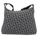 Christian Dior Trotter Shoulder Bag Canvas Black Silver Auth 188011V-2