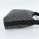 Christian Dior Trotter Shoulder Bag Canvas Black Silver Auth 188011V-4