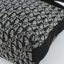 Christian Dior Trotter Shoulder Bag Canvas Black Silver Auth 188011V-8