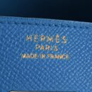 HERMES Birkin 35 Hand Bag Leather Blue Gold Auth 188015SM-24