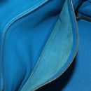 HERMES Birkin 35 Hand Bag Leather Blue Gold Auth 188015SM-29