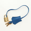 HERMES Birkin 35 Hand Bag Leather Blue Gold Auth 188015SM-31
