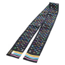 LOUIS VUITTON Monogram Multicolor Bando Scarf Silk Black LV Auth 188016V-1