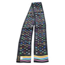 LOUIS VUITTON Monogram Multicolor Bando Scarf Silk Black LV Auth 188016V-2