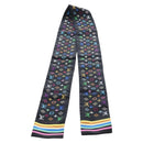 LOUIS VUITTON Monogram Multicolor Bando Scarf Silk Black LV Auth 188016V-6