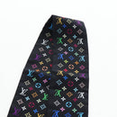 LOUIS VUITTON Monogram Multicolor Bando Scarf Silk Black LV Auth 188016V-9