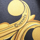 HERMES Carre90 Scarf Silk "ANIMAUX SOLAIRES" Black Auth 188023M-12