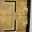 HERMES Carre90 Scarf Silk "ANIMAUX SOLAIRES" Black Auth 188023M-19