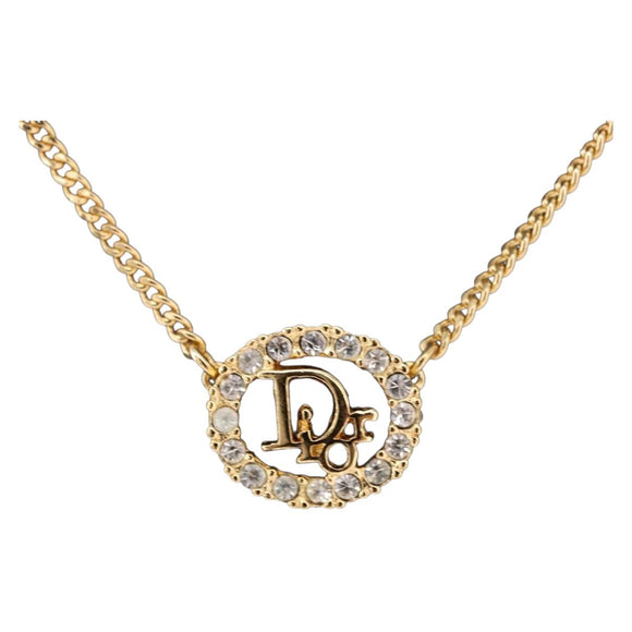 Christian Dior Necklace metal Gold Tone Auth 188025V
