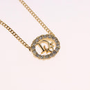 Christian Dior Necklace metal Gold Tone Auth 188025V-3