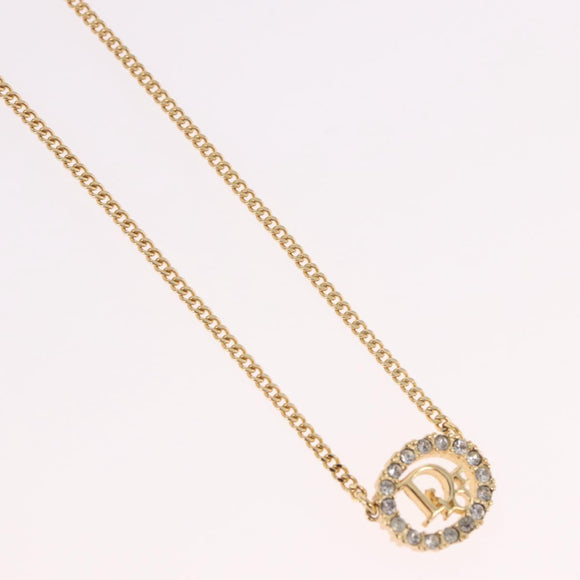 Christian Dior Necklace metal Gold Tone Auth 188025V