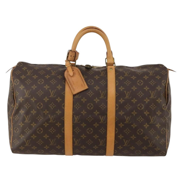 LOUIS VUITTON Monogram Keepall 50 Boston Bag M41426 LV Auth 188047SAV