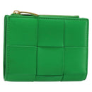 BOTTEGA VENETA MAXI INTRECCIATO Cassette Wallet Leather Green Auth 188052A-1