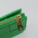 BOTTEGA VENETA MAXI INTRECCIATO Cassette Wallet Leather Green Auth 188052A-12