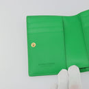 BOTTEGA VENETA MAXI INTRECCIATO Cassette Wallet Leather Green Auth 188052A-16