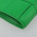BOTTEGA VENETA MAXI INTRECCIATO Cassette Wallet Leather Green Auth 188052A-9