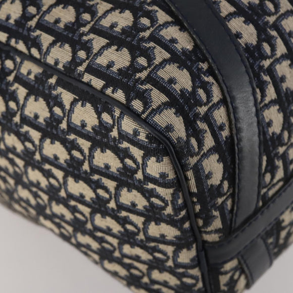 Christian Dior Trotter Canvas Boston Bag Navy Auth 188054