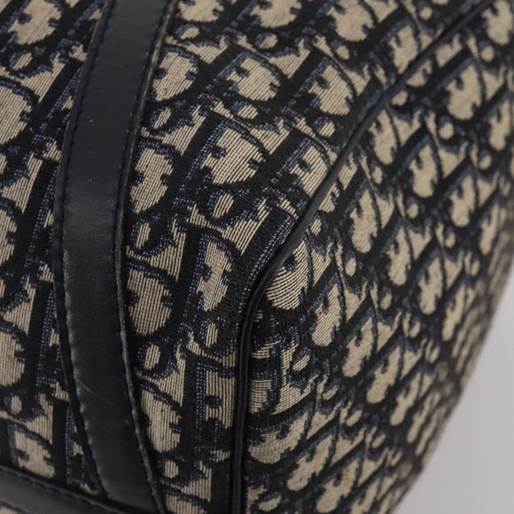 Christian Dior Trotter Canvas Boston Bag Navy Auth 188054
