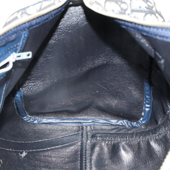 Christian Dior Trotter Canvas Boston Bag Navy Auth 188054
