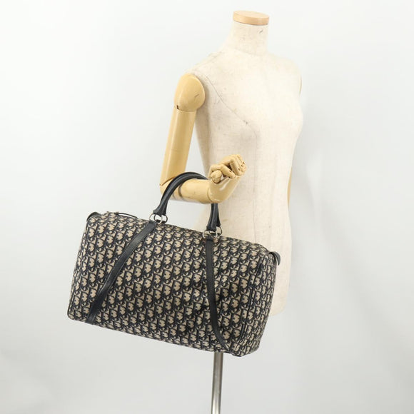 Christian Dior Trotter Canvas Boston Bag Navy Auth 188054