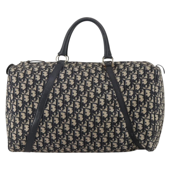 Christian Dior Trotter Canvas Boston Bag Navy Auth 188054