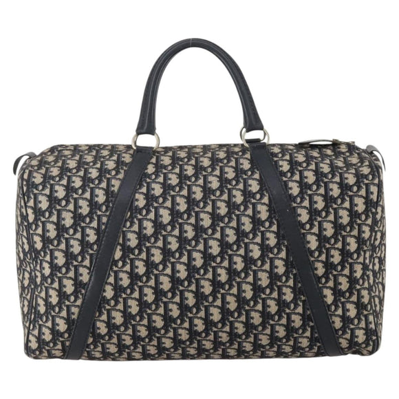 Christian Dior Trotter Canvas Boston Bag Navy Auth 188054