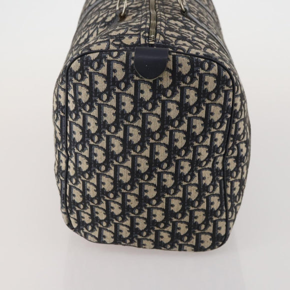 Christian Dior Trotter Canvas Boston Bag Navy Auth 188054